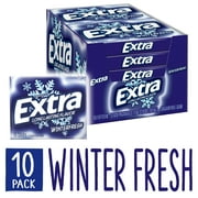 EXTRA Gum Winterfresh Chewing Gum, 15 Pieces (Pack of 10)