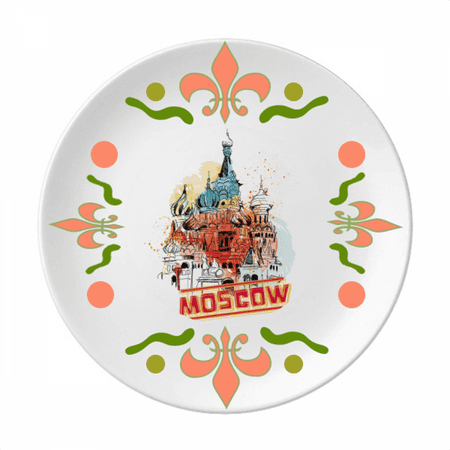 

Russia Moscow Basil s Cathedral Flower Ceramics Plate Tableware Dinner Dish