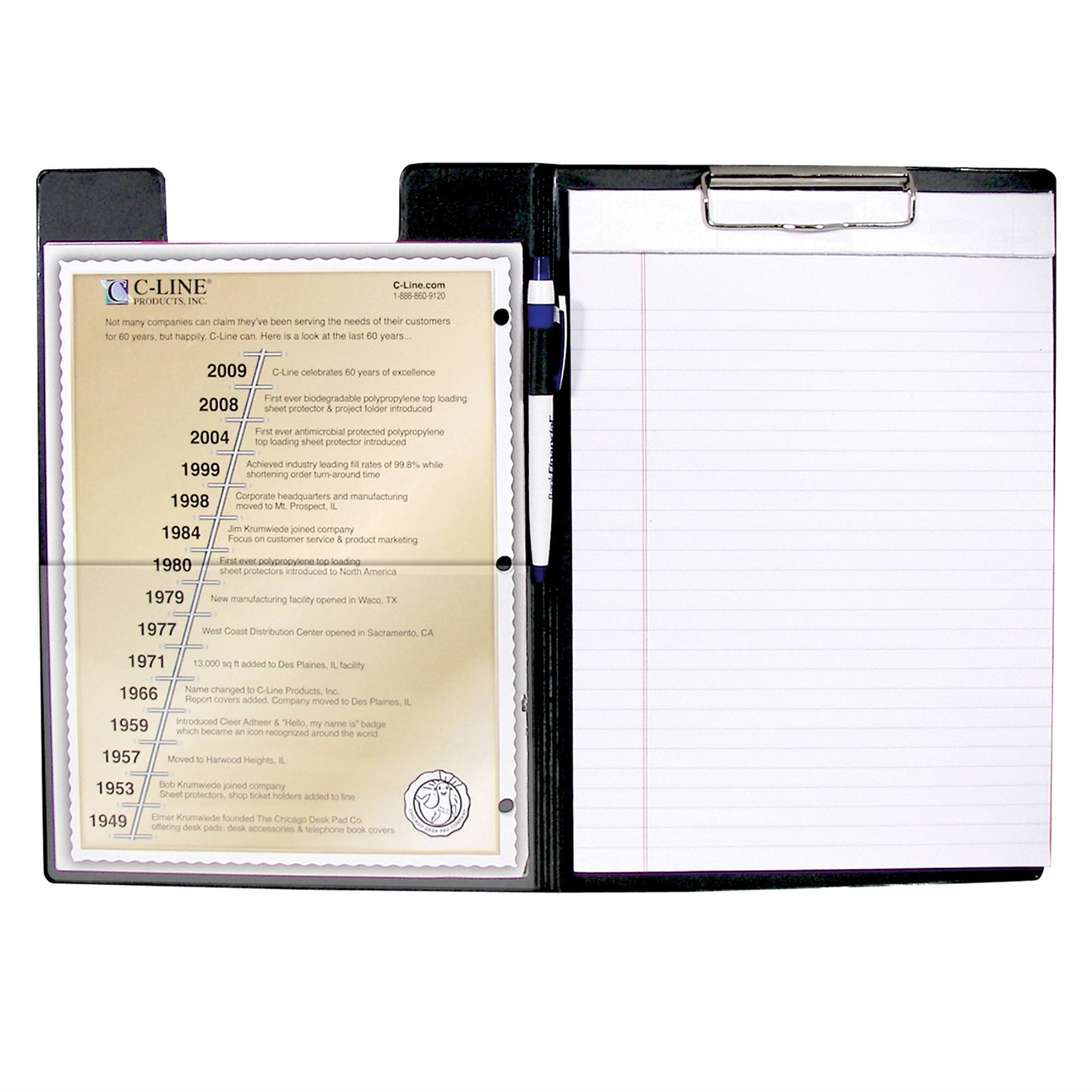 C-line Clipboard Folder, Black (Set of 12 Clipboards)