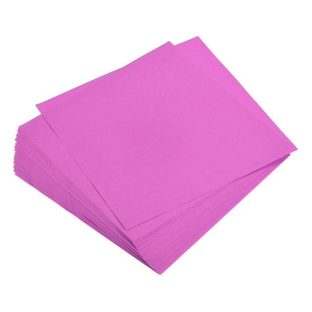 Unique Bargains 25 Sheets 8x8 Inch Origami Paper Double Sided Rose Red Square Sheet for Art Craft Project, Beginners