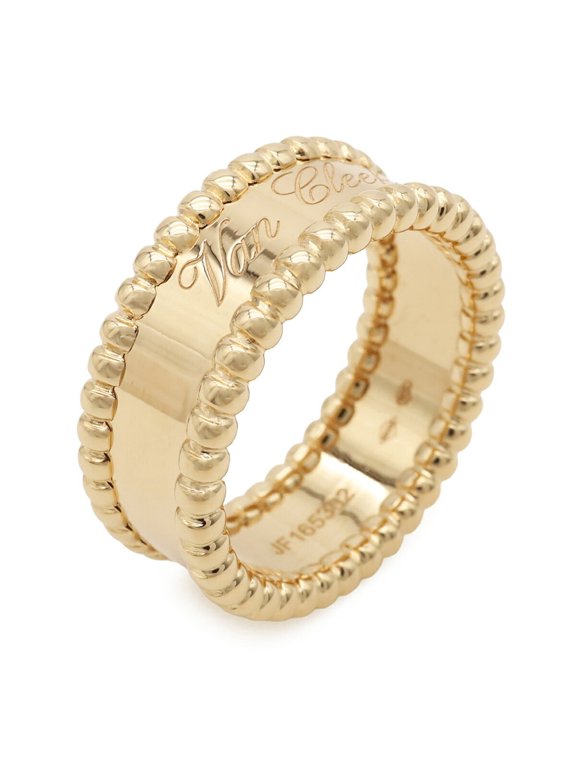 Pre-Owned Van Cleef & Arpels Perlee Signature Ring, 18K Yellow Gold, Size 52, VCAR03Y652