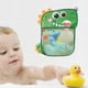 thumbnail image 4 of Bolsa de malla de cesta con soporte de juguetes de succión lavable para almacenamiento de juguetes (dinosaurio verde JShteea libre de BPA, 4 of 7