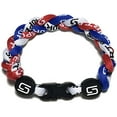 thumbnail image 2 of Sport Ropes Triple Titanium Bracelet (Red/White/Blue, 8"), 2 of 4