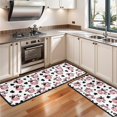 thumbnail image 3 of Cow and Bow White Pattern Anti Fatigue Kitchen Rugs Set Of 2, Non Slip Washable Decorative Floor Mats for Sink Laundry and Home Use, 17"x47", 3 of 5