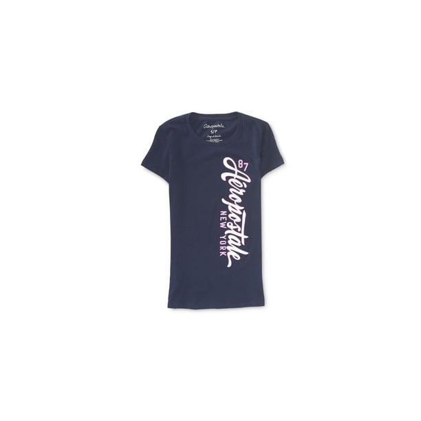 Camiseta adornada Aeropostale para mujer azul extragrande