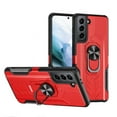 thumbnail image 2 of for Samsung Galaxy S21 FE /Fan Edition Military Grade Hybrid Heavy Duty 2 in 1 Protective Hard PC and TPU with Ring Stand Holder Cover ,Xpm Phone Case [Red], 2 of 9