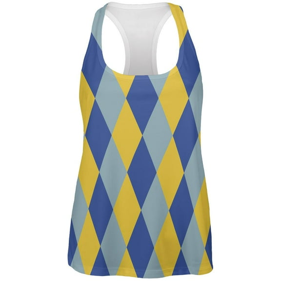 Hanukkah Jester Harlequin Costume All Over Womens Work Out Tank Top Multi MD