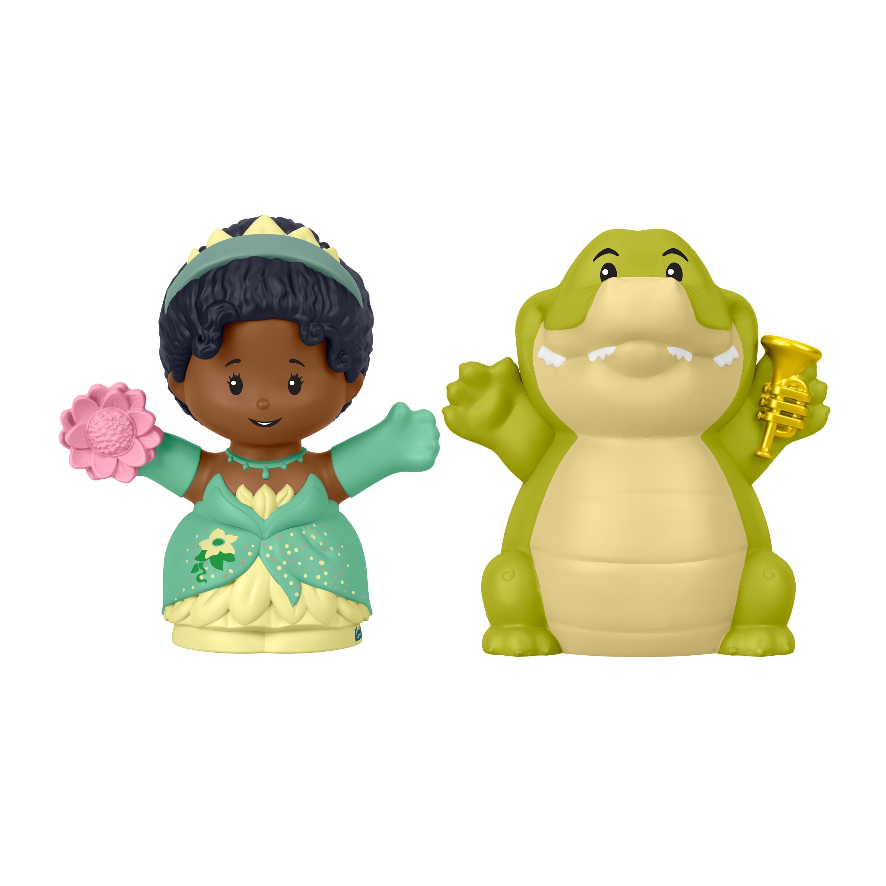 Disney Princess Tiana & Louis Little People Figure Set for Toddlers and Kids, 2 Pieces