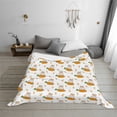 thumbnail image 7 of Vsdgher Rabbit And Carrot Pattern Fleece Throw Blanket, Horizontal Fleece Bedding Home Decor for Couch & Bed All Season Use -50"x40", 7 of 7