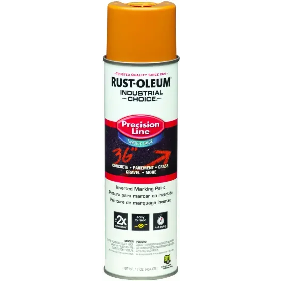Rust-Oleum 203033 Industrial Choice Caution Yellow Precision Line Marking 17 Ounce, Each