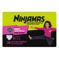 thumbnail image 1 of Ninjamas Girls Bedwetting Nighttime Underwear, Size L (64-95+ lbs), 1 of 22