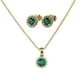 thumbnail image 1 of Set de Joyería LuckyLy Modelo Judy Oro 14k Esmeralda UNITALLA Collar y Aretes, 1 of 6