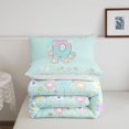 thumbnail image 5 of meiyoeat 3D Gradient Monogram R Print Full Size Comforter SetsFlower Rainbow Initial Alphabet Theme Bedding Comforter Set For Girl,Reversible,3pcs,1 Comforter and 2 Pillowcases, 5 of 7