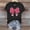 New2-Black, variant on PNTUTB Valentine's Day Women's Print Fashion Versatile Casual Short Sleeve Crew Neck Loose Comfort T Shirts
