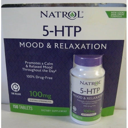 Natrol 5-HTP Mood Enhancer 150 Tablets 100 MG 12 Hour Time Release (Best Herbal Mood Enhancer)