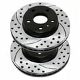 thumbnail image 2 of Geelife Front Drilled Slotted Brake Rotors Pair 2 For 2005-19 Infiniti Nissan V6 LR, 2 of 6