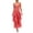 Red, variant on QUNYINEY Sleeveless Women Summer Dresses Long A Line Floral Sundress Slim Fit V Neck Beach Ruffle Dresses