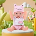 thumbnail image 2 of Vinyl Simulation Doll 11.81 Inch Soft Reborn Style Companion Toy Lifelike Features Pretend Play Figure for 3-4 Years Emotional Support Gift, 2 of 6
