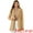Khaki, variant on Women's Turn Down Collar Buttoned Casual Mid-Long Winter Coat Beige 3XL