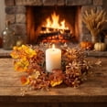 thumbnail image 5 of Small Fall Gradient Wreath for Front Door, Multicolor Artificial Autumn Wreaths Thanksgiving Decor for Home, Fall Halloween Decorations, Outdoor Indoor Farmhouse Wall Decor Year Round, D, 5 of 8