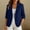 Navy, variant on IUYRTFE Women's Cotton Linen Long Sleeve Blazer Single Button Notch Lapel Casual Workwear Jacket with Pockets