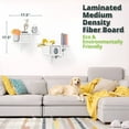thumbnail image 5 of Greenco Criss Cross Intersecting Wall Mounted Floating Shelves- Espresso Finish, 5 of 5