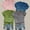 Pink Blue Green Grey, variant on MORTTIC Women's 4-Pack V-Neck T-Shirts, Short Sleeve Loose Fit Summer Casual Basic Tees for Daily Wear
