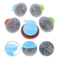 thumbnail image 3 of 5 Sets Stainless Steel Cleaning Balls with Handle for Kitchen Use Plastic and Rust-Free, 3 of 8