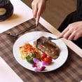 thumbnail image 5 of 4/6/16/24pcs Silver stainless steel cutlery 1010 round handle knife, fork and spoon cutlery set suitable for family dinner hotel, 5 of 5