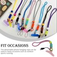 thumbnail image 2 of ZheElen Mobile Phone Lanyard Adjustable Reusable Neck Hanging Rope with Hook Microfiber Safety Straps Accessory Picnic Running Type 9, 2 of 8