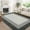 Black and gray, variant on 2*6ft/3*5ft/5*7ft/8*10ft/9*12ft/10*13ft Rugs for Bedroom Living Room Machine Washable Rugs Bordered Rug Modern Solid Border Rug Non-Slip Stain Resistant Rug Neutral Accent Carpet for Dining Room