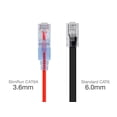 thumbnail image 3 of Monoprice Cat6A Ethernet Network Patch Cable - 25 Feet - Red | 10-Pack, 10G - SlimRun Series, 3 of 5