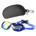 thumbnail image 4 of Swimming Glasses for Adults, Anti Skid Wide View Large Frame Easy to Adjust Eye Protection Anti Fog Water Resistant for Men Women Blue Plating, 4 of 8