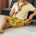 thumbnail image 6 of Kdxio Colorful Vegetables Print Mens Sleep Shorts Bottoms Soft Comfy Pajama Wear Pants with Drawstring Pockets, 6 of 7