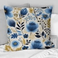 thumbnail image 2 of DESIGN ART Designart "Nordic Yellow Blue Garden Dreams II" Floral Printed Throw Pillow 18 x 18, 2 of 5