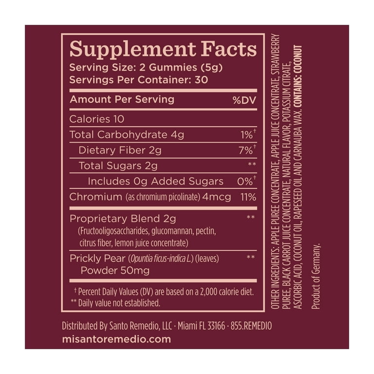 Entalla Mata Hambre, Gummy, Strawberry Flavor, Dietary Supplement