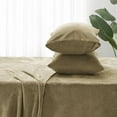 thumbnail image 5 of Flannel Sheets King Size Camel - Super Soft Fleece Sheets Set Fluffy Extra Plush, 4 Piece(Include Fitted Sheet, Flat Sheet, 2 Pillowcases), 5 of 7