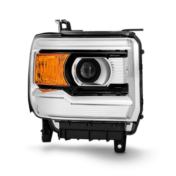 AKKON - Fits 2014-2018 GMC Sierra 1500 2015-19 Sierra 2500HD 3500HD [Halogen Type] Headlight Chrome Headlamp Passenger Right Side
