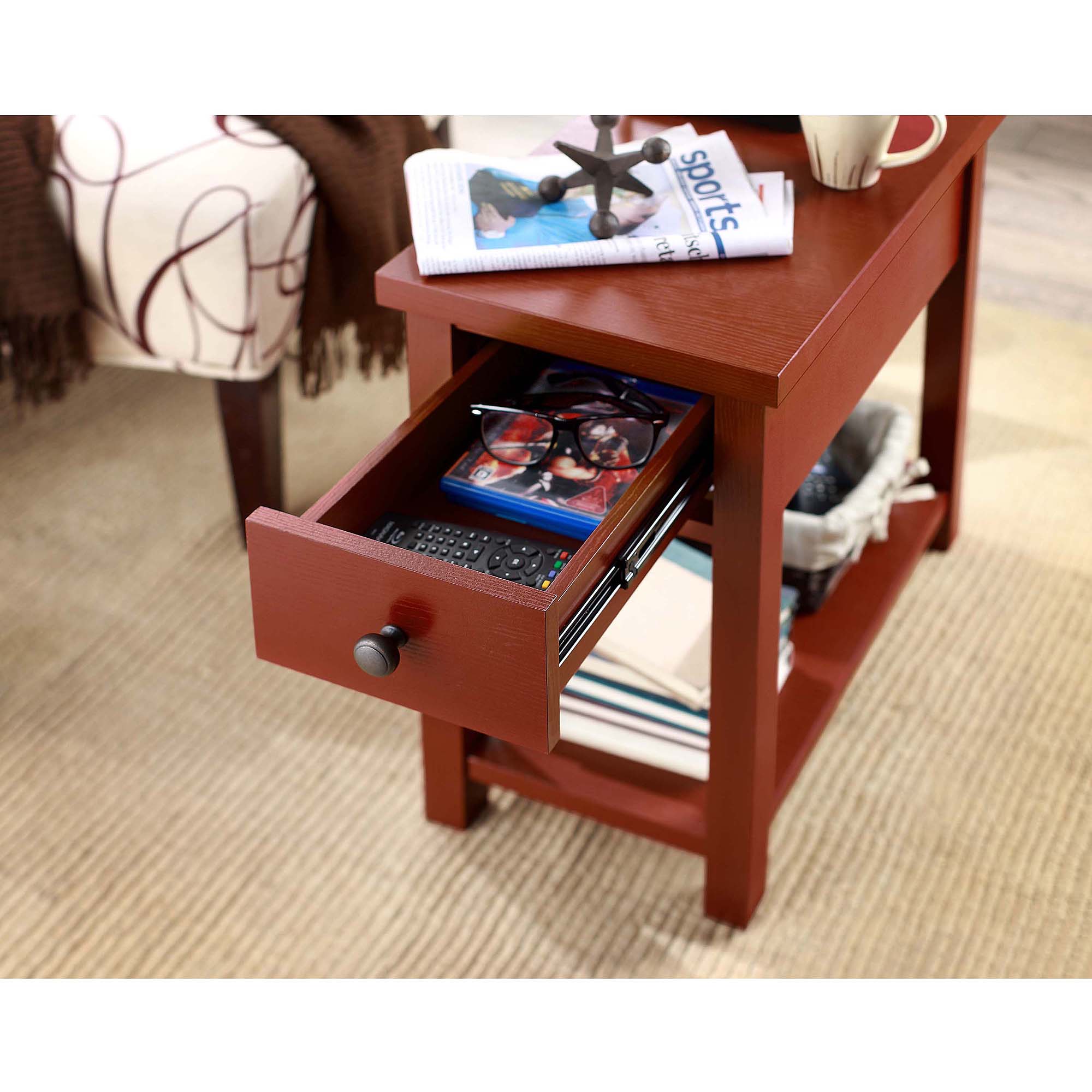 Better Homes & Gardens Oxford Square End Table with Drawer, Solid Wood, Multiple Finishes - image 3 of 5