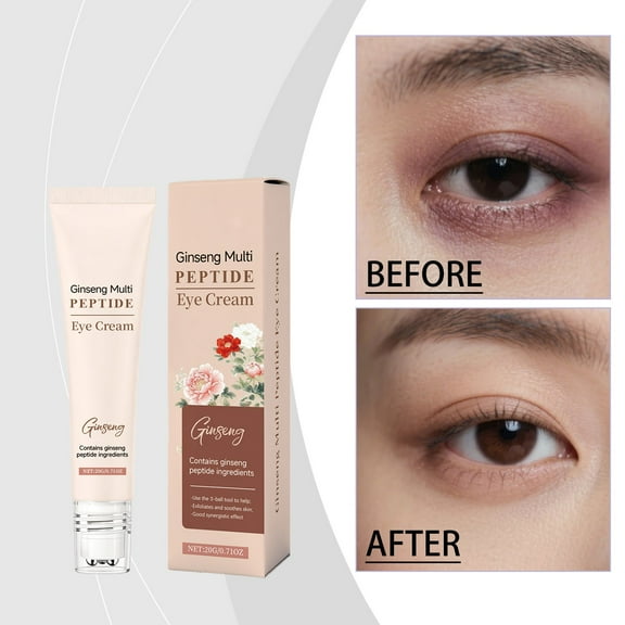 QunYou Ginseng Polypeptide Antiaging Roller Eye Cream To Lighten Fine Lines Dark Circles Eyes Firming and Moisturizing