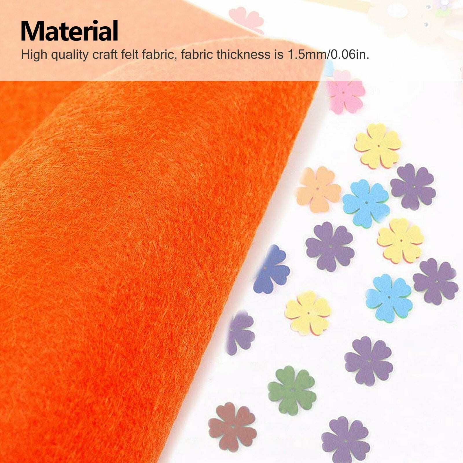 Patterned Felt Sheets Assorted Colors 6x6 inch 1mm Thick 40pcs Total DIY  Craft