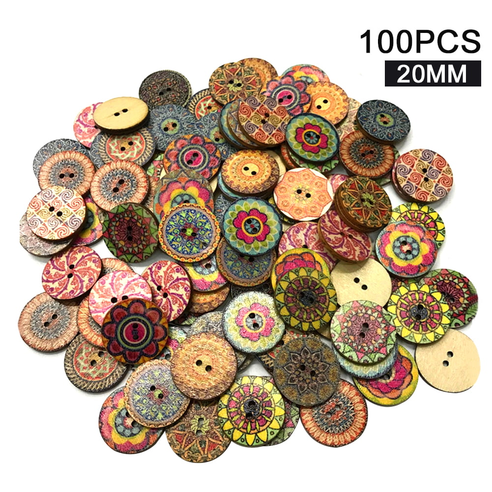 30pcs Dog Series Wood Buttons for Sewing Scrapbooking Handwork Crafts Decor 