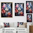 thumbnail image 4 of Designart "Multihued Ragamuffin Cat Splendor Collage I" Animals Cat Floater Framed Canvas Art Print, 4 of 5