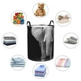 thumbnail image 4 of Goofa Indian Elephant Printed Circular Hamper,Laundry Basket with Handles,Storage Baskets Foldable,Large Capacity Laundry Hamper-Small, 4 of 6