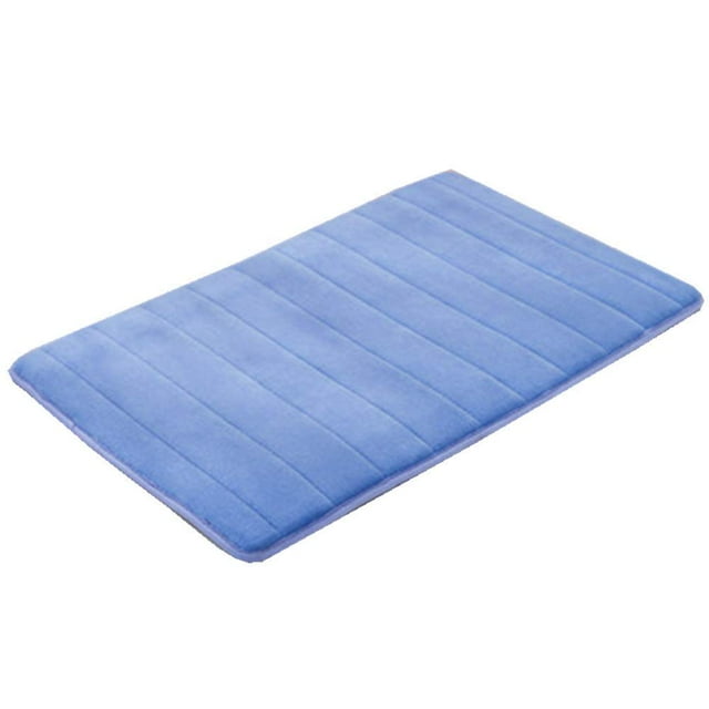 Tapis de Bain en Mousse à Mémoire de Forme Antidérapant Tapis de Bain Absorbant Tapis de Salle de Bain Tapis de Bain Tapis de Douche (40 X 60 cm, Bleu)