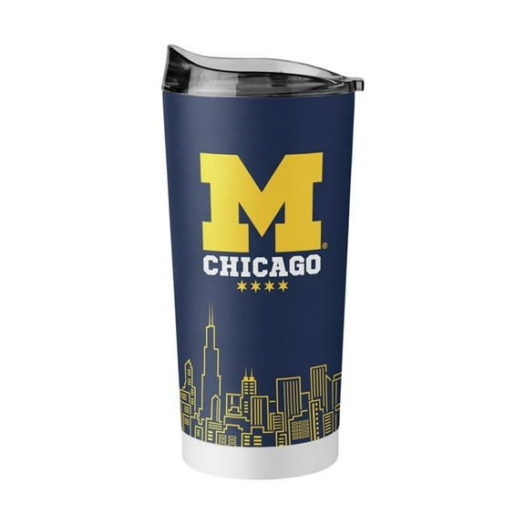 Logo Brands 171-S20PT-CH Michigan Chicago 20 oz Powder Coat Tumbler