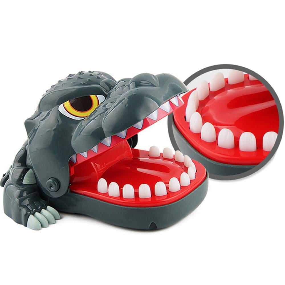 Crocodile Toy Adventure Dinosaur Dentist Bite Finger Game Biting Hand Multiplayer Game Fun Novelty Gift Toys Parent-Child Interactive Toy for Kids Girls Boys Ages 4 and Up Green