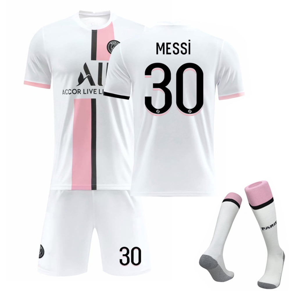 Home Soccer Jersey Footbal Uniform Jersey,Shorts Barcelona Messi kid's Socks