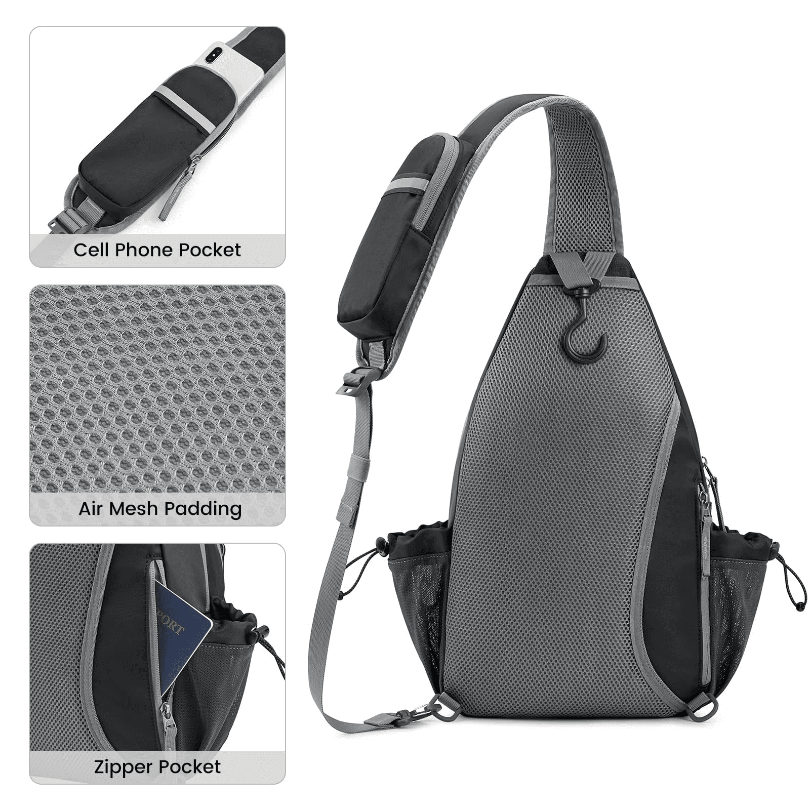 G4Free Pickleball Sling Bag for Women - Lightweight Crossbody Sports Bag