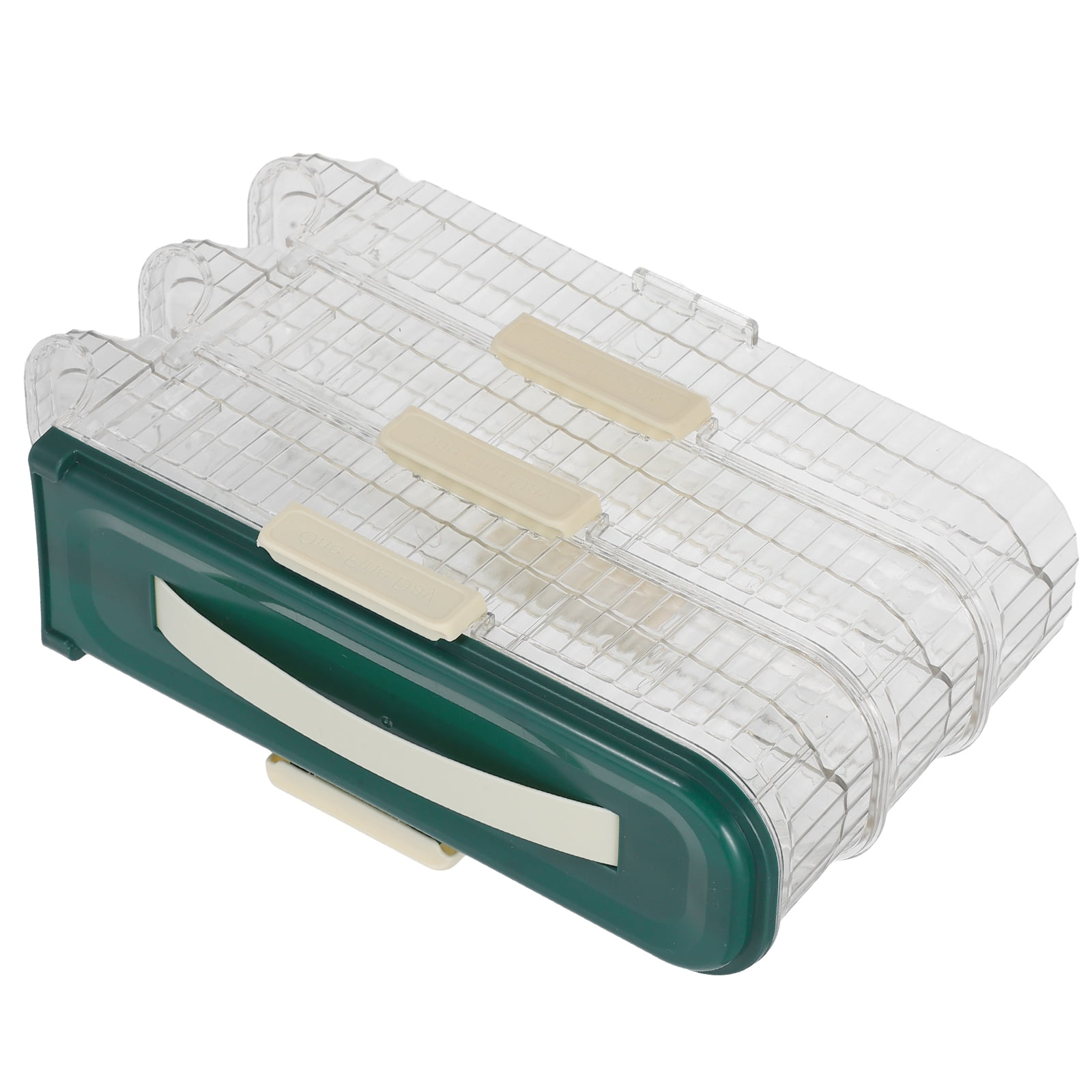 Auto Rolling Fridge Egg Organizer Three Layer Space Saving Eggs Dispenser for Refrigerator Storage Home Egg Holder Green
